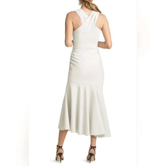 Sachin & Babi Naomi Halter Asymmetric Midi Ivory Dress 10 Wedding Party Formal - Picture 4 of 10